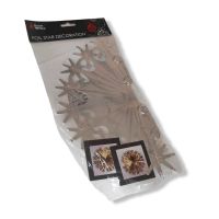 PMS 7 ASSORTED PACKS OF FOIL DECOR WHITE & SILVER COMB