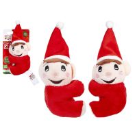 SOFT PLUSH CLIP ON ELF ON PVC COATED HANGING CARD