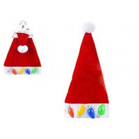 FAIRY LIGHT SANTAS HAT ON TRIANGLE HEADER