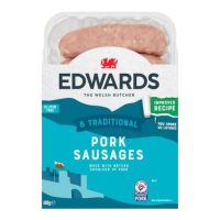 EDWARDS TRADITIONAL PORK SAUSAGES 400 GMS (CONTAINS PORK)