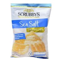 SCRUBBYS SEA SALT HUMMUS CHIPS 125 GMS