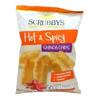SCRUBBYS QUINOA HOT & SPICY CHIPS 80 GMS