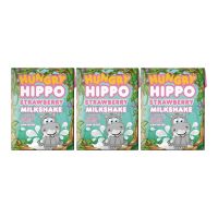 HUNGRY HIPPO 3PK STRAWBERRY MILKSHAKE 200 ML