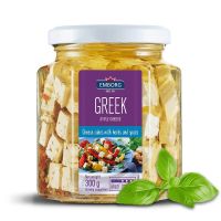 EMBORG GREEK STYLE CHESE OLIVE AND HERBS FIDM 45% 300 GMS