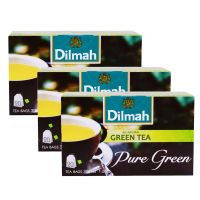 DILMAH PURE GREEN TEA BAG 3X20'S  25 % OFF