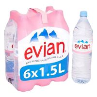 EVIAN NATURAL MINERAL WATER 1.5 LTR 5+1 FREE