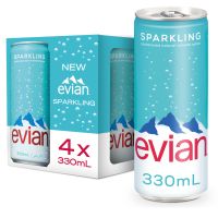 EVIAN SPARKLING WATER CAN 4X330 ML