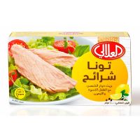 AL ALALI TUNA SLICES WITH BLACK PEPPER AND LEMON IN SUNFLOWER OIL 100 GMS