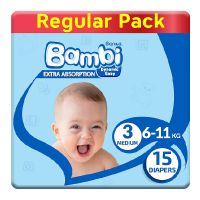 BAMBI MEDIUM DIAPER 5-9 KG 15'S