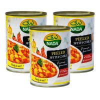 NADA PREMIUM FAVA BEANS PEELED WITH CHILLI 3X400 GMS