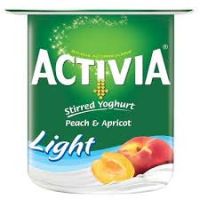 ALSAFI ACTIVIA LIGHT PEACH & APRICOT STIRRED YOGHURT 120 GMS
