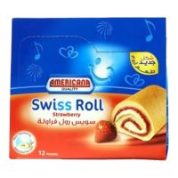 AMERICANA 1/2 SWISS ROLL STRAWBERRY 12X55 GMS