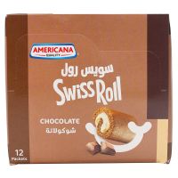 AMERICANA 1/2 SWISS ROLL CHOCOLATE 12 PCS 55 GMS