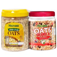 HANAA GRANOLA VERRY BERRY 400 GMS + WHOLE GRAIN OATS 450 GMS