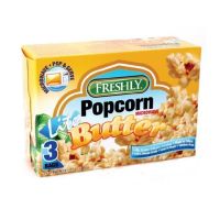 FRESHLY LIGHT BUTTER MICROWAVE POPCORN 297 GMS