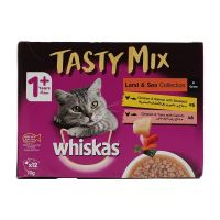 WHISKAS TASTY MIX-MIX OF LAND & SEA COLLECTION 12X70 GMS