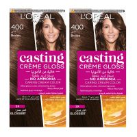 LOREAL CASTING PROMOTION CREME GLOSS 400 BROWN TWIN PACK @25%OFF