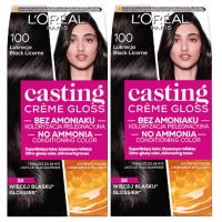 LOREAL CASTING PROMOTION CREME GLOSS 100 BLACK LIQUOURICE TWIN PACK @25%OFF
