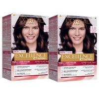 LOREAL EXCELLENCE CREME 3.0 DARK BROWN TWIN PACK @30% OFF
