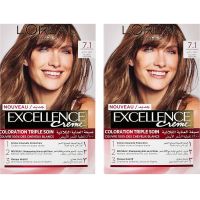 LOREAL EXCELLENCE CREME 7.1 ASH BLONDE TWIN PACK @30% OFF