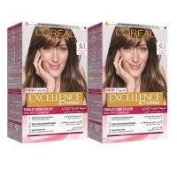 LOREAL EXCELLENCE CREME 6.1 DARK ASH BLONDE TWIN PACK @30% OFF