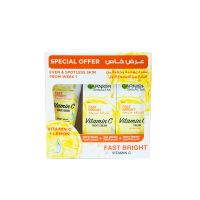 GARNIER SKIN ACTIVE FAST FAIRNES FACE WASH + DAY + NIGHT 33 %OFF 1'S