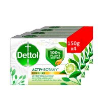 DETTOL BAR SOAP GREEN TEA BERGAMOT 4X150 GMS