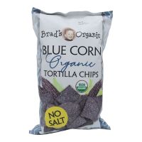 BRAD`S ORGANIC BLUE CORN CHIPS NO SALT 8 OZ