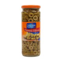 AMERICAN GARDEN GREEN OLIVES SLICED 450 GMS