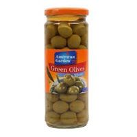 AMERICAN GARDEN WHOLE GREEN OLIVES 450 GMS