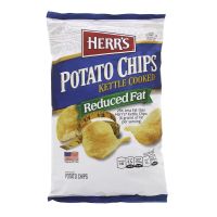 HERRS KETTLE COOKED REDUCED FAT POTATO CHIPS GLUTEN FREE 5 OZ