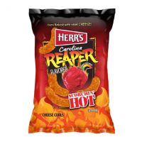 HERRS CAROLINA REAPER CHEESE CURLS SCORCHIN HOT GLUTEN FREE 6 OZ