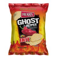 HERRS GHOST PEPPER HOT POTATO CHIPS GLUTEN FREE 6 OZ