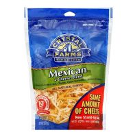 CRYSTAL FARMS FINELY SHREDDED 4-CHEESE MEXICAN CHEESE 8 OZ