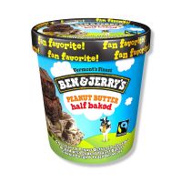 BEN & JERRYS ICE & PEANUT BUTTER HALF BAKED