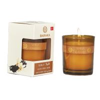 BARAKA VANILLA GLASS CANDLE 120 GMS