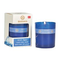 BARAKA OCEAN GLASS CANDLE 120 GMS