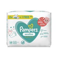 PAMPERS SENSITIVE BABY WIPES 56S 2+1 FREE