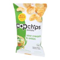 POPCHIPS POPPED CHIP SNACKS SOUR CREAM + ONION 5 OZ