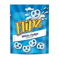 MCVITIES FLIPZ WHITE FUDGE COATED PRETZELS 90 GMS