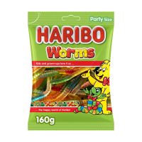 HARIBO WORMS FRUIT FLAVOUR JELLY CANDY NOR ARTIFICAL COLORS 160 GMS