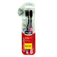 COLGATE SLIM SOFT CHARCOAL TOOTH BRUSH 2'S