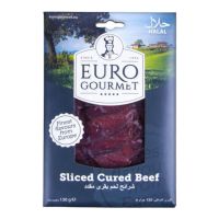 EUROGOURMT EURO SLICED CURED BEEF 130 GMS