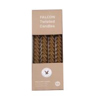 FALCON DINNER CANDLE TWISTED 4'S BROWN