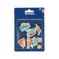 GENERAL PRODUCTS ERASERS SHARK DESIGN 8 PCS 1 SET