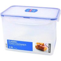 LOCK AND LOCK RECTANGULAR SHORT FOOD CONTAINER 3.9 LTR WITH DIVIDER 1'S