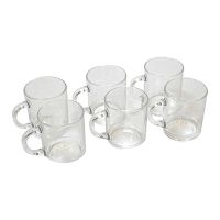 LUMINARC TEA CUP CLEAR SET OF 6'S
