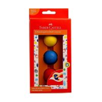 FABER CASTELL BALL CRAYONS YELLOW RED BLUE 3'S
