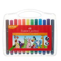 FABER CASTELL JUMBO FIBRE TIP COLOUR MARKERS SET OF 1X12'S