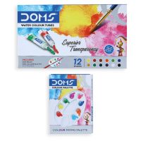 DOMS WATER COLOUR TUBE WITH BRUSH 12S